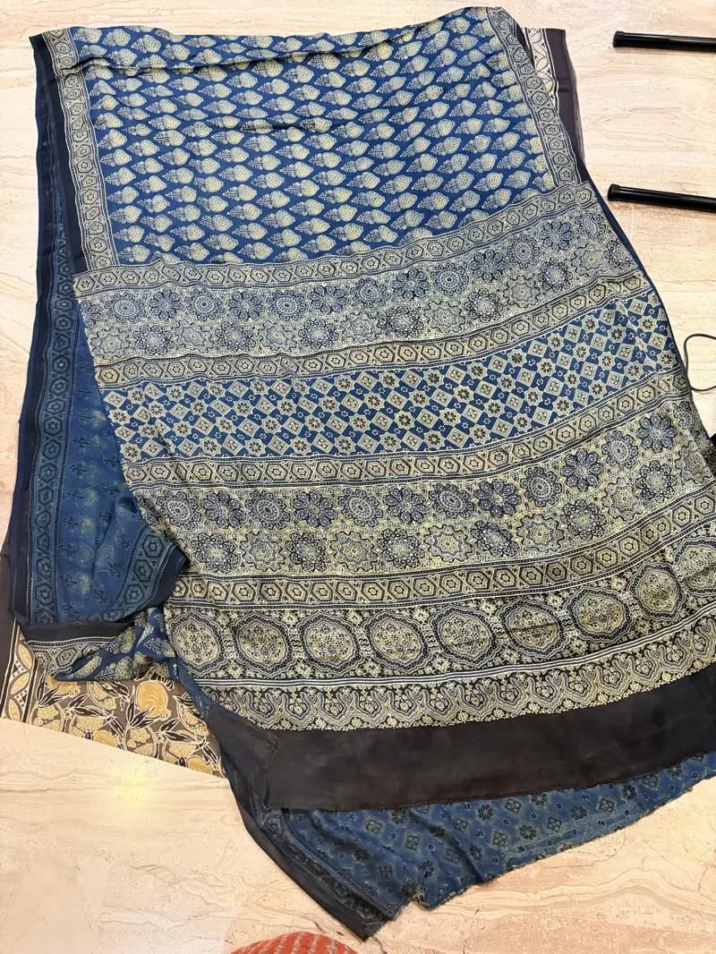 Ajarakh Modal Silk Saree 02
