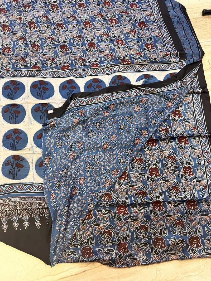 Ajarakh Modal Silk Saree 03 hover