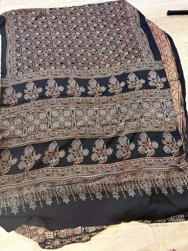Ajarakh Modal Silk Saree 06 hover