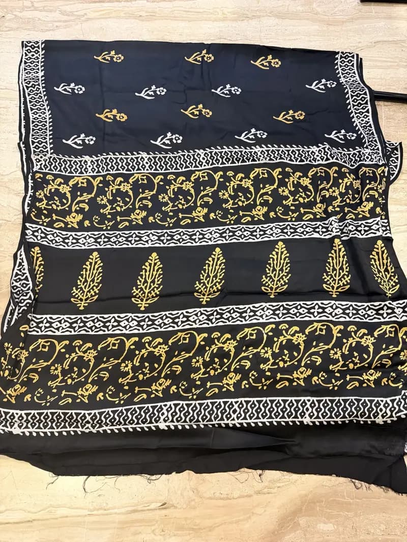 Ajarakh Modal Silk Saree 08