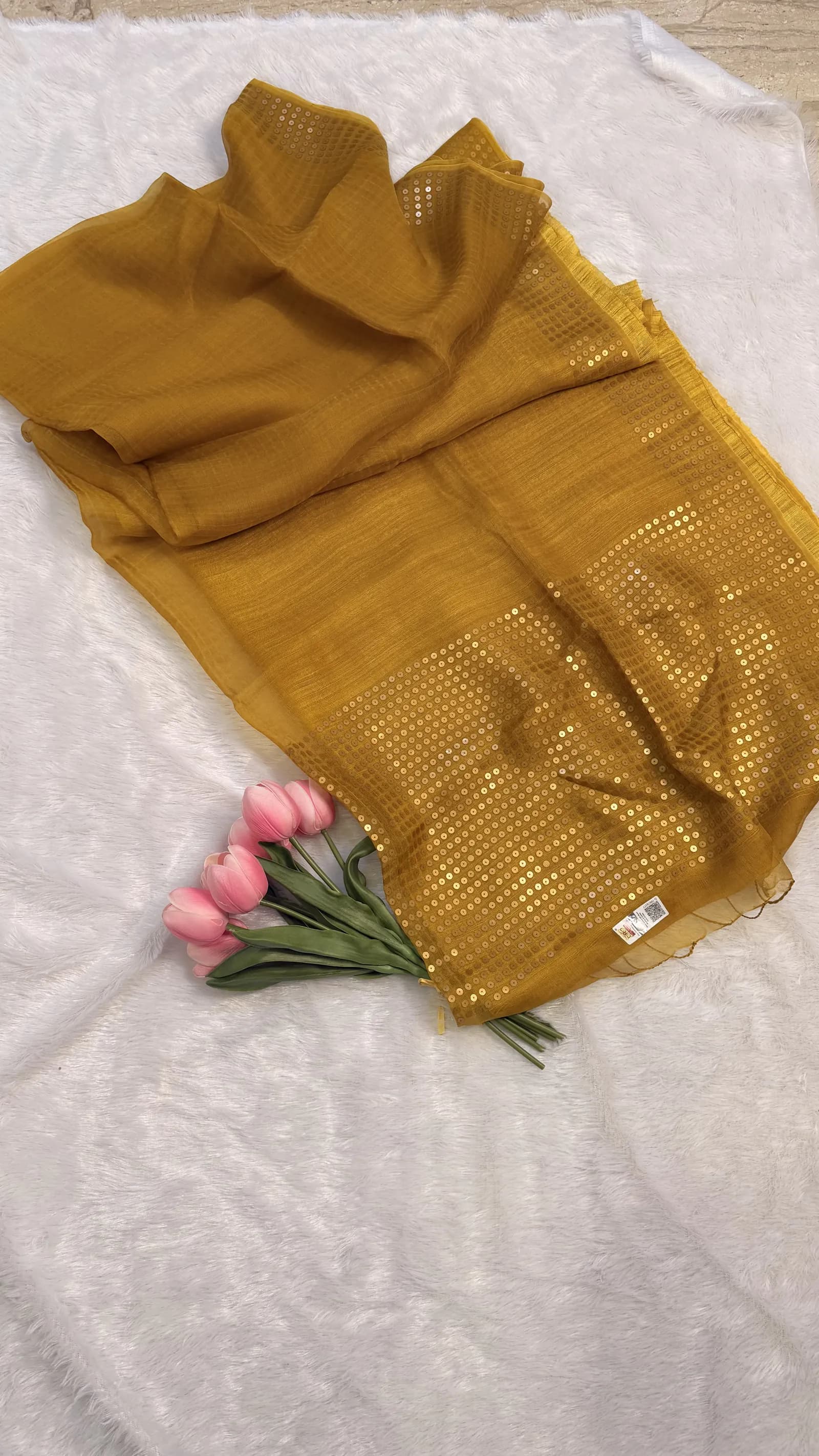Pocket Sequins Mulberry Saree 01 hover